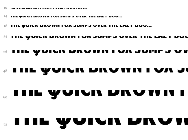 American Purpose font waterfall